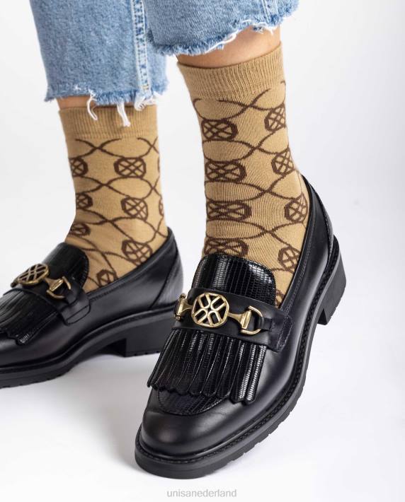 Unisa 02B01087 biologische katoenen sokken vrouwen bruin