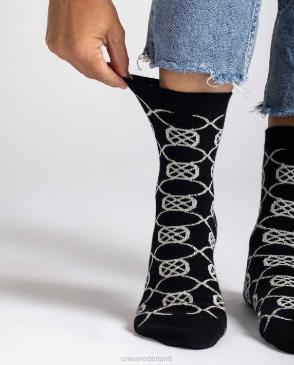 Unisa 02B01088 biologische katoenen sokken vrouwen zwart