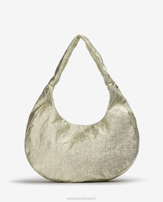 Unisa 02B01099 grote schoudertas vrouwen goud