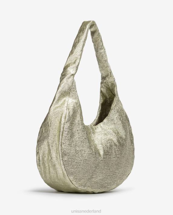 Unisa 02B01099 grote schoudertas vrouwen goud