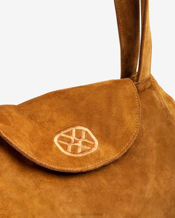 Unisa 02B01107 grote handtas gemaakt van suède vrouwen bruin