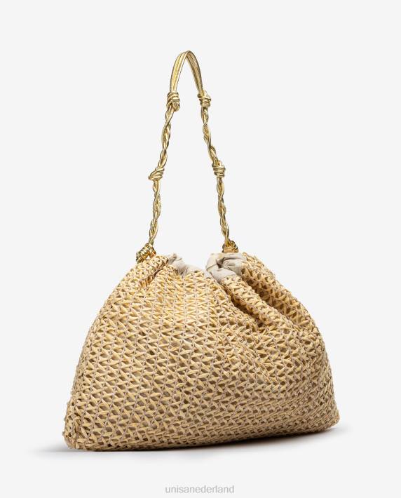 Unisa 02B01111 grote raffia handtas vrouwen mode