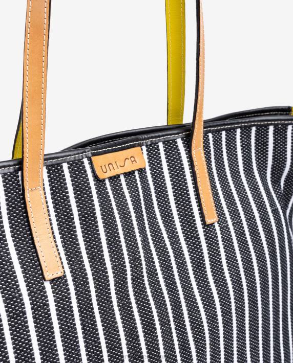 Unisa 02B01112 boodschappentas gemaakt met jarapa vrouwen zwart