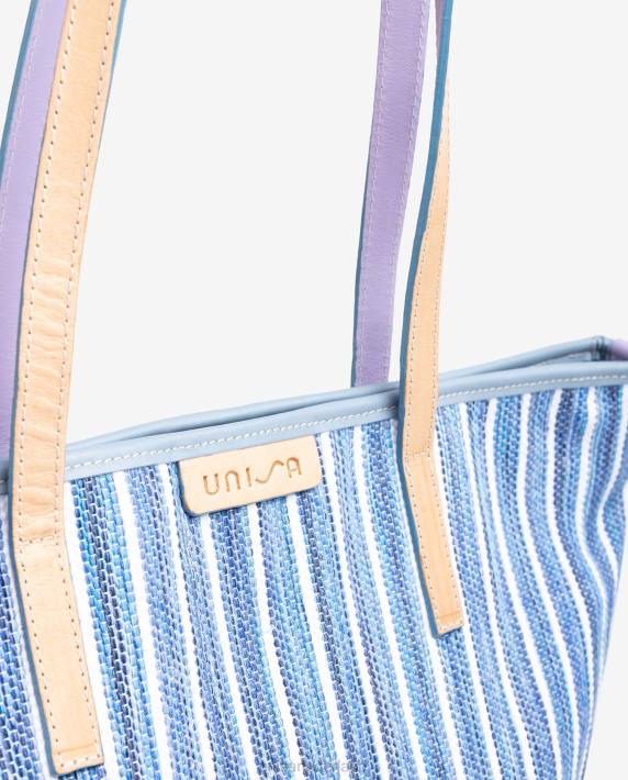 Unisa 02B01113 boodschappentas gemaakt met jarapa vrouwen blauw