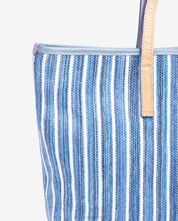 Unisa 02B01113 boodschappentas gemaakt met jarapa vrouwen blauw