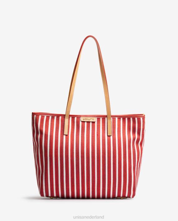 Unisa 02B01115 boodschappentas gemaakt met jarapa vrouwen rood