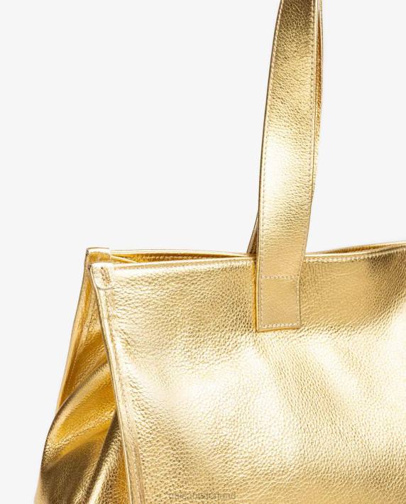 Unisa 02B01122 Leren draagtas met metallic effect vrouwen mode