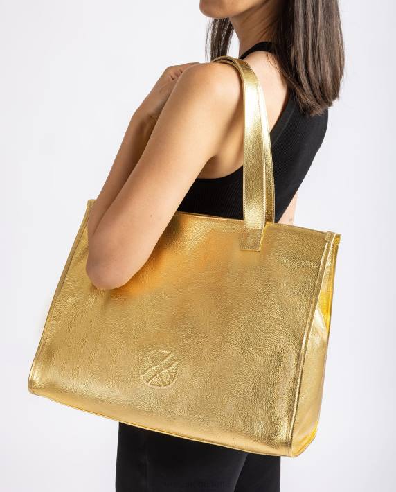 Unisa 02B01122 Leren draagtas met metallic effect vrouwen mode