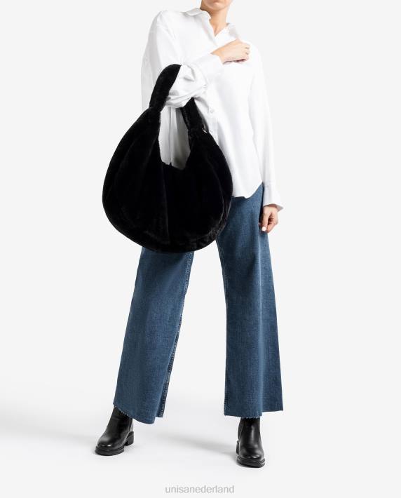 Unisa 02B01124 handtas van gerecyclede stof vrouwen zwart