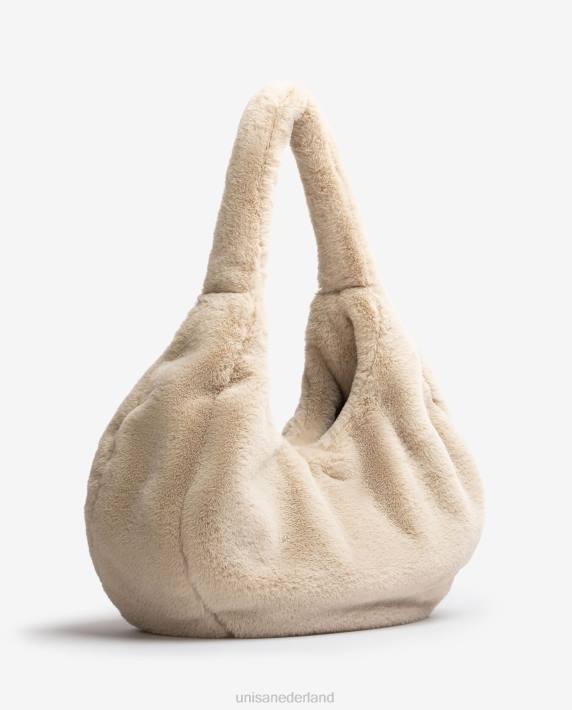 Unisa 02B01126 handtas van gerecyclede stof vrouwen beige