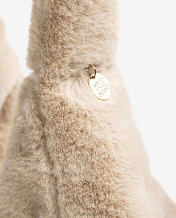 Unisa 02B01126 handtas van gerecyclede stof vrouwen beige