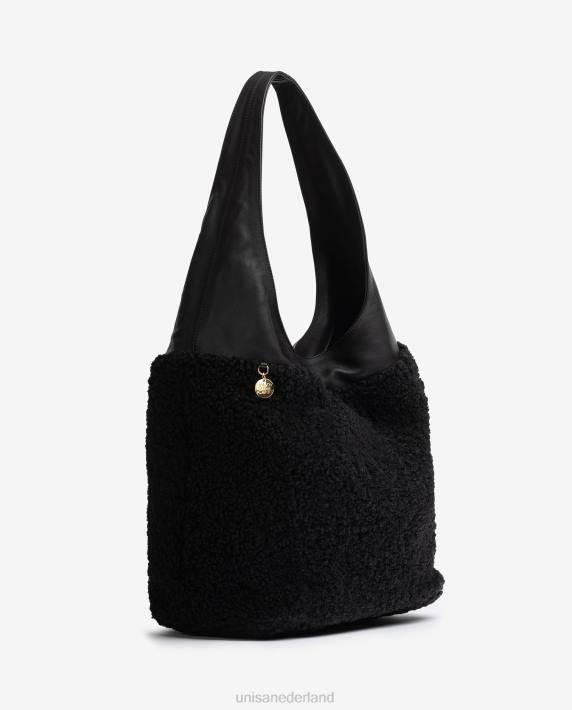 Unisa 02B01127 grote tas van stof vrouwen zwart