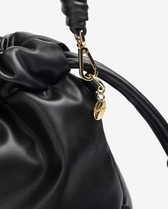 Unisa 02B01129 grote gegolfde handtas vrouwen zwart