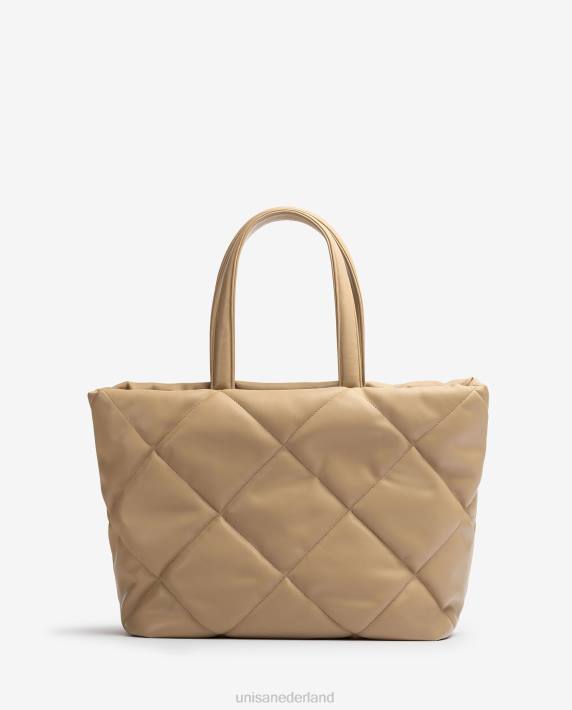 Unisa 02B01132 handtas met gewatteerd effect vrouwen beige