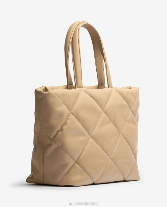 Unisa 02B01132 handtas met gewatteerd effect vrouwen beige