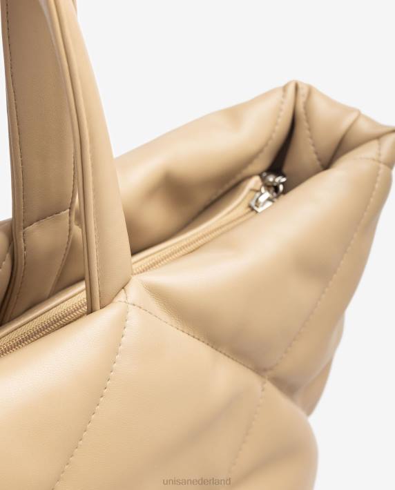 Unisa 02B01132 handtas met gewatteerd effect vrouwen beige