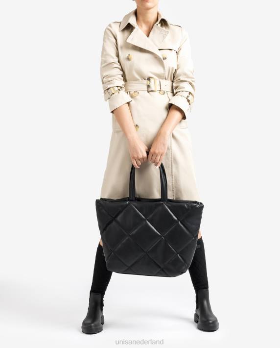 Unisa 02B01133 handtas met gewatteerd effect vrouwen zwart