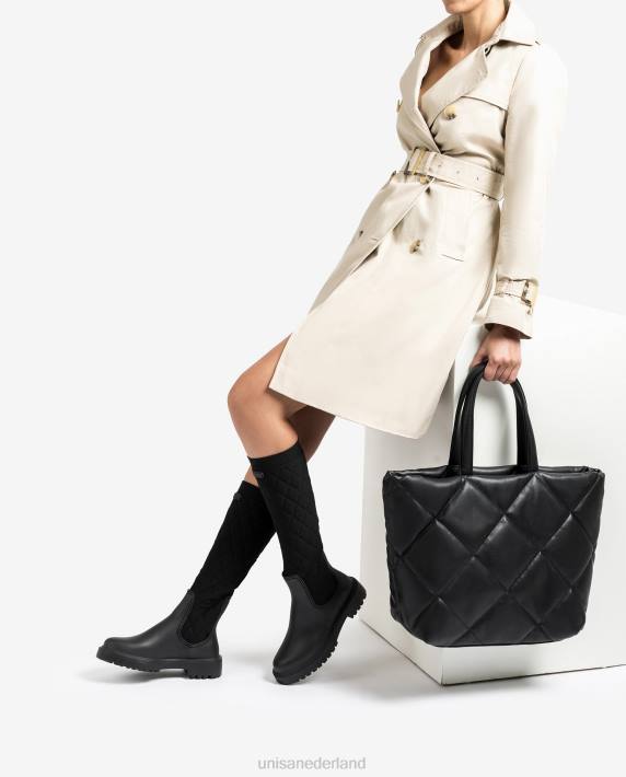 Unisa 02B01133 handtas met gewatteerd effect vrouwen zwart