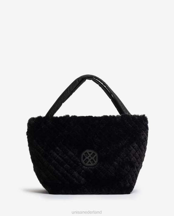 Unisa 02B01135 grote tas van zachte stof vrouwen zwart