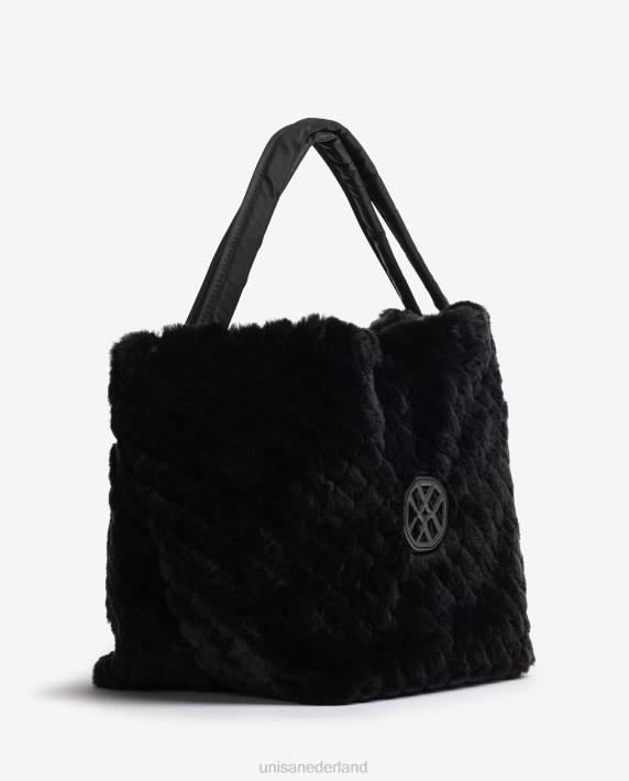 Unisa 02B01135 grote tas van zachte stof vrouwen zwart