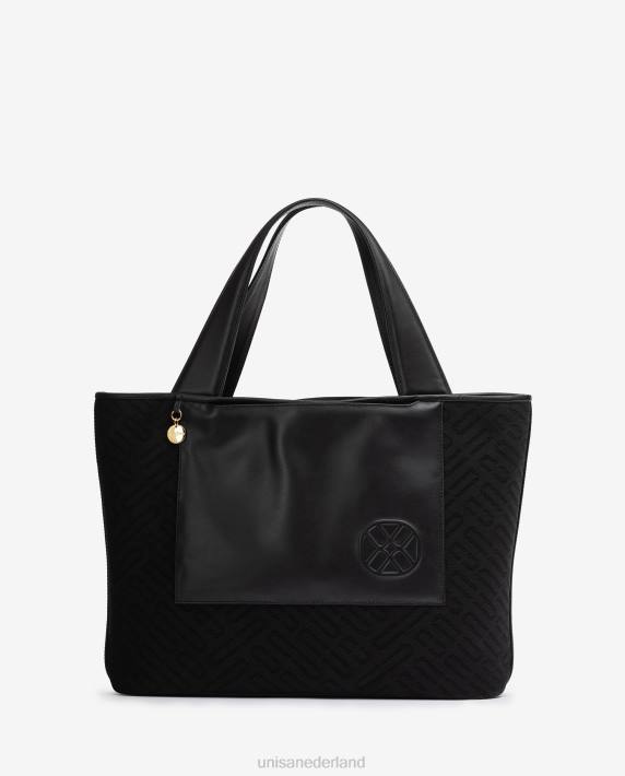 Unisa 02B01136 stoffen boodschappentas vrouwen zwart