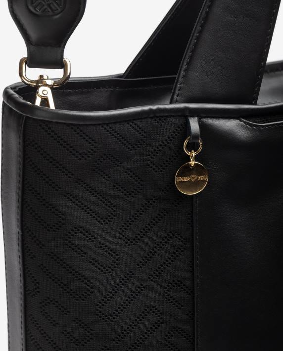 Unisa 02B01136 stoffen boodschappentas vrouwen zwart