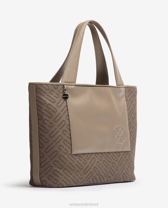 Unisa 02B01137 stoffen boodschappentas vrouwen bruin