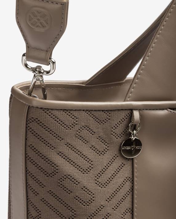 Unisa 02B01137 stoffen boodschappentas vrouwen bruin