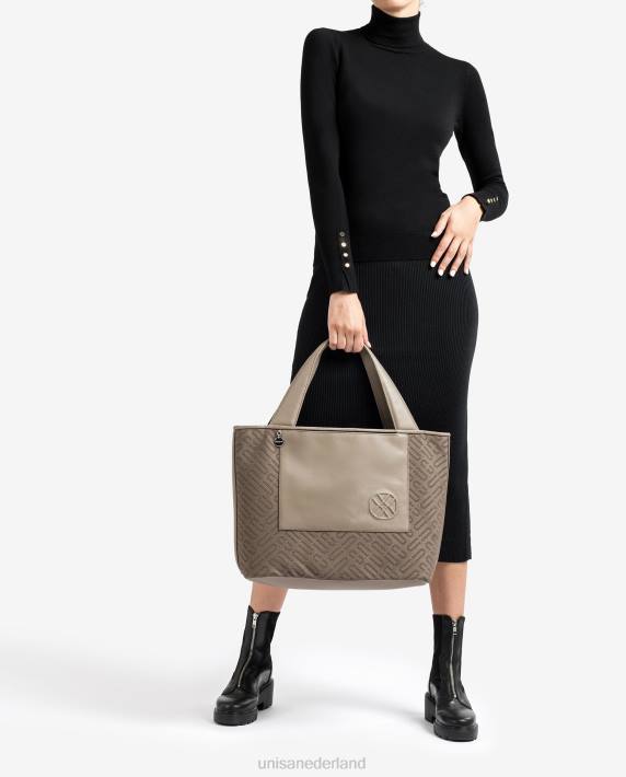 Unisa 02B01137 stoffen boodschappentas vrouwen bruin