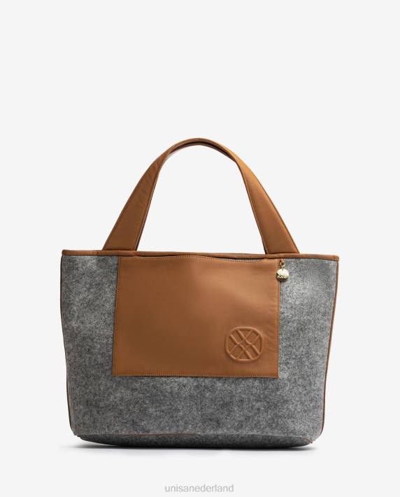 Unisa 02B01138 shopper gemaakt van gerecyclede stof vrouwen grijs