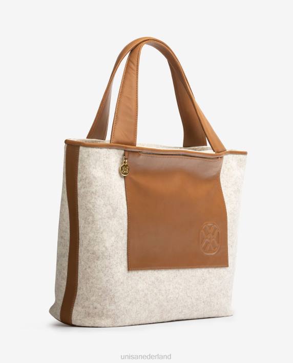Unisa 02B01139 shopper gemaakt van gerecyclede stof vrouwen wit