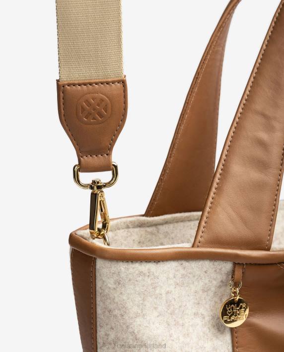 Unisa 02B01139 shopper gemaakt van gerecyclede stof vrouwen wit