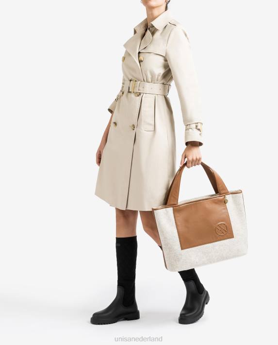 Unisa 02B01139 shopper gemaakt van gerecyclede stof vrouwen wit