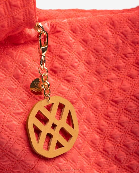 Unisa 02B01140 gewatteerde fluorescerende handtas vrouwen rood