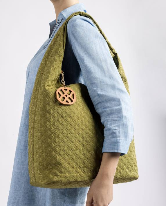 Unisa 02B01141 gewatteerde fluorescerende handtas vrouwen groente