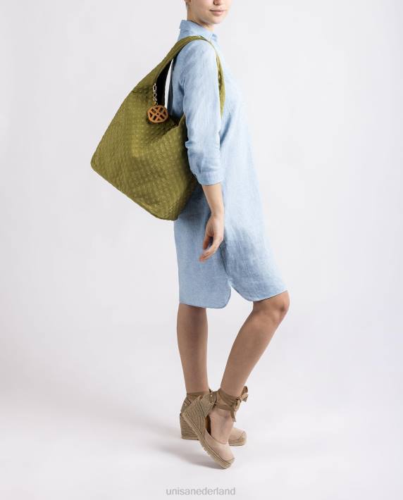 Unisa 02B01141 gewatteerde fluorescerende handtas vrouwen groente