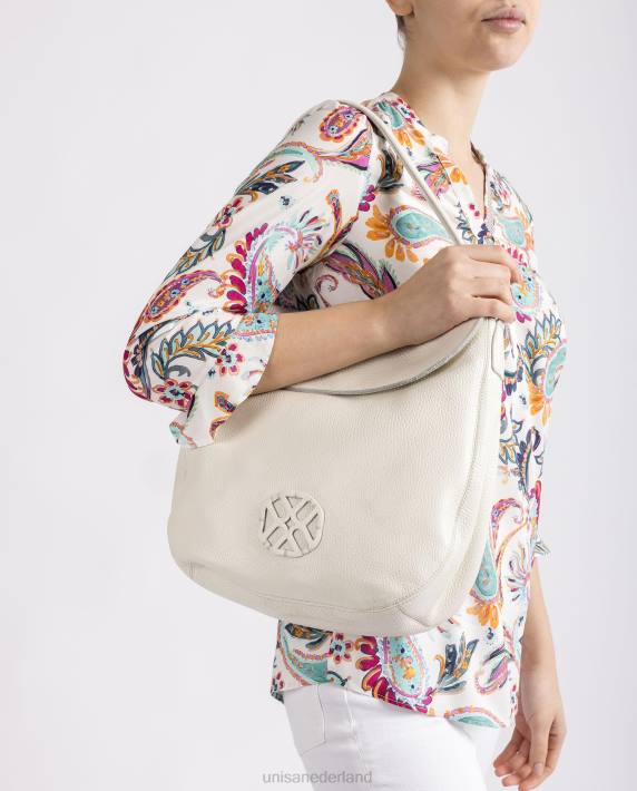 Unisa 02B01144 grote handtas met een monogram vrouwen wit