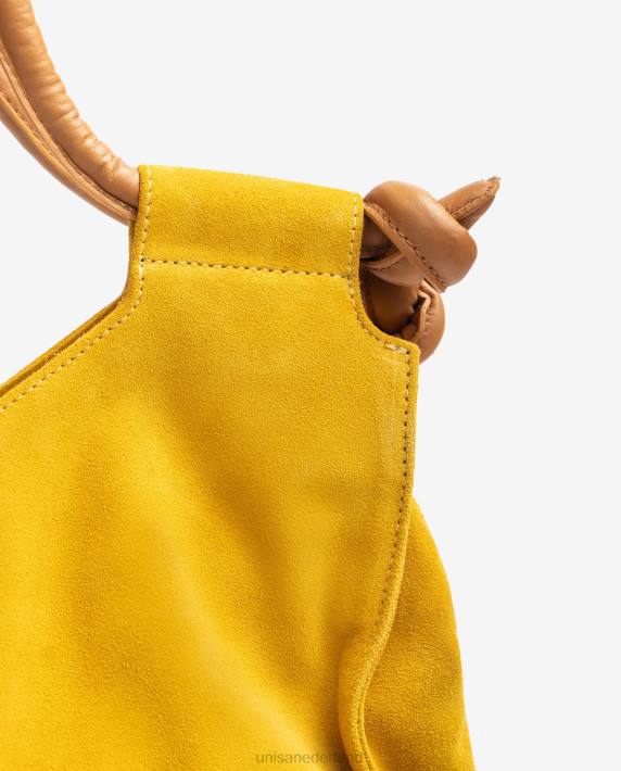 Unisa 02B01145 geknoopte schoudertas vrouwen geel