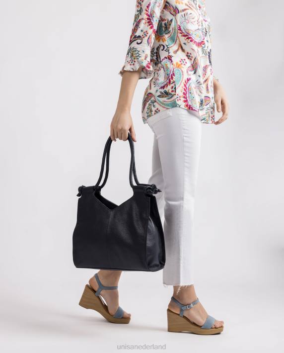 Unisa 02B01147 geknoopte schoudertas vrouwen blauw