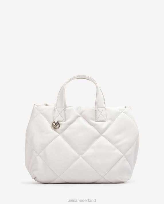 Unisa 02B01150 handtas met gewatteerd effect vrouwen wit