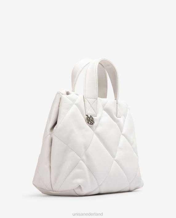 Unisa 02B01150 handtas met gewatteerd effect vrouwen wit
