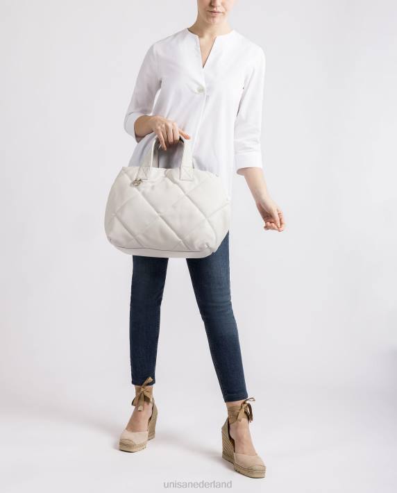 Unisa 02B01150 handtas met gewatteerd effect vrouwen wit