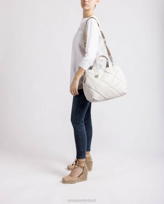 Unisa 02B01150 handtas met gewatteerd effect vrouwen wit