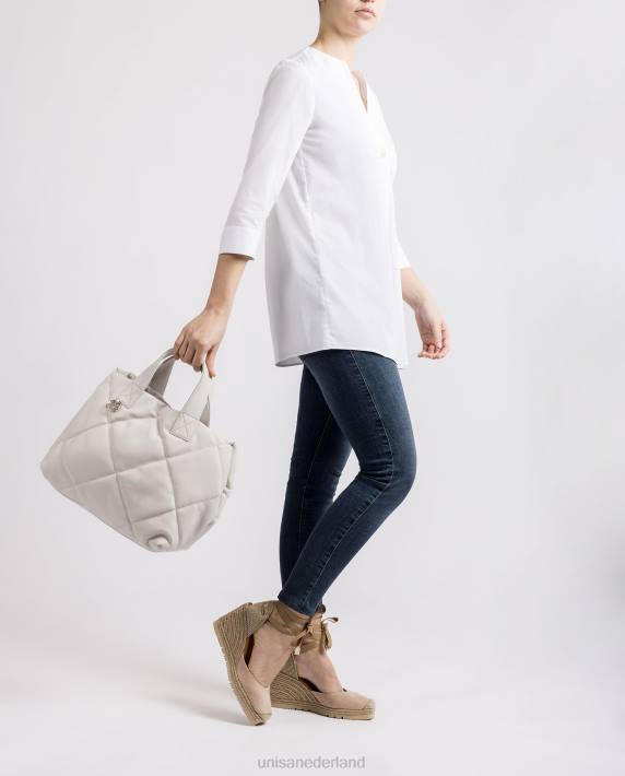 Unisa 02B01150 handtas met gewatteerd effect vrouwen wit