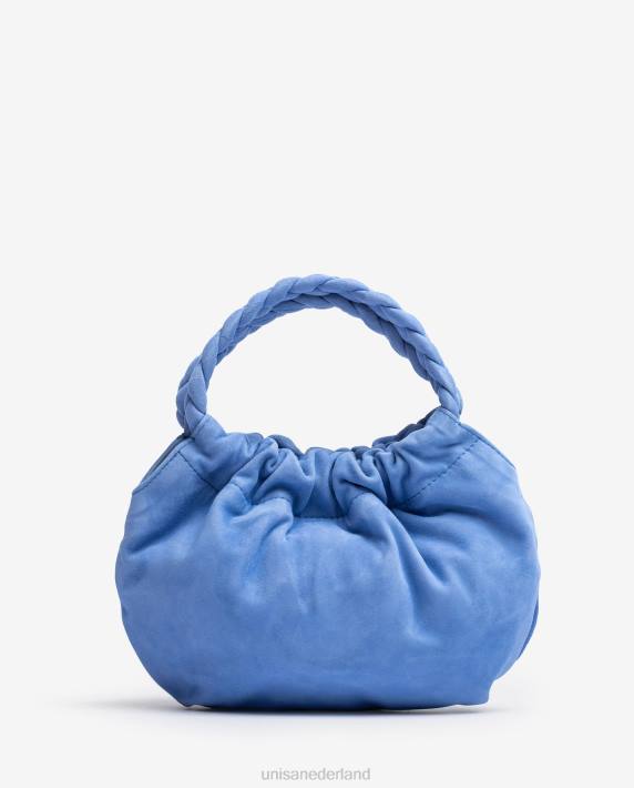 Unisa 02B01187 handtas met gevlochten hengsels vrouwen blauw