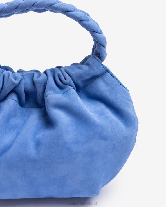 Unisa 02B01187 handtas met gevlochten hengsels vrouwen blauw