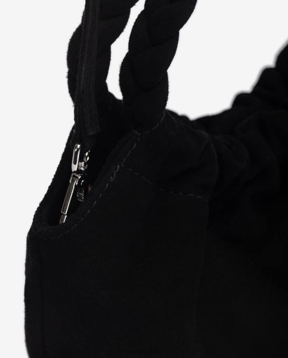 Unisa 02B01188 handtas met gevlochten hengsels vrouwen zwart