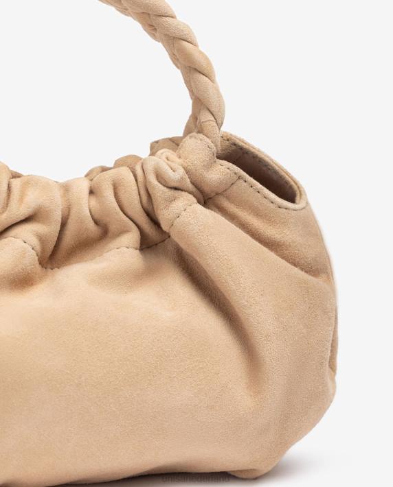 Unisa 02B01190 handtas met gevlochten hengsels vrouwen beige