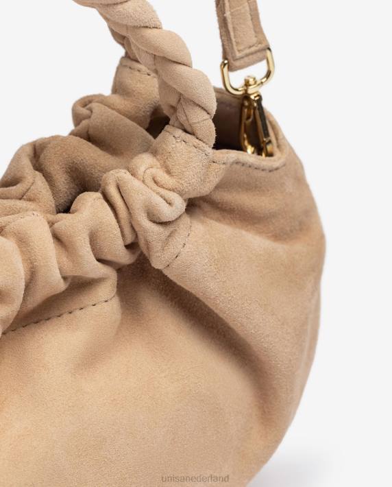 Unisa 02B01190 handtas met gevlochten hengsels vrouwen beige
