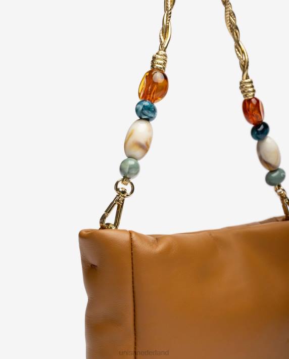 Unisa 02B01193 handtas met versiering vrouwen bruin